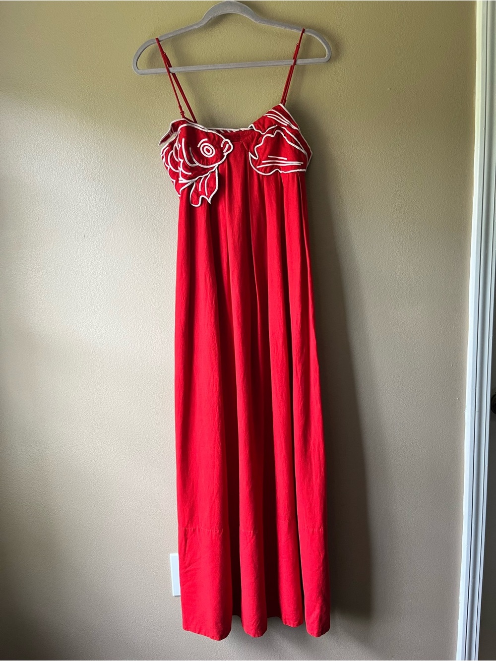 FARM Rio Red Fish Top Maxi Dress Medium - Picture 4 of 8